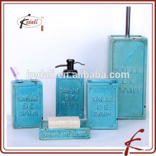 Antique Rectangular Ceramic Bathroom/Washroom Accessories Set